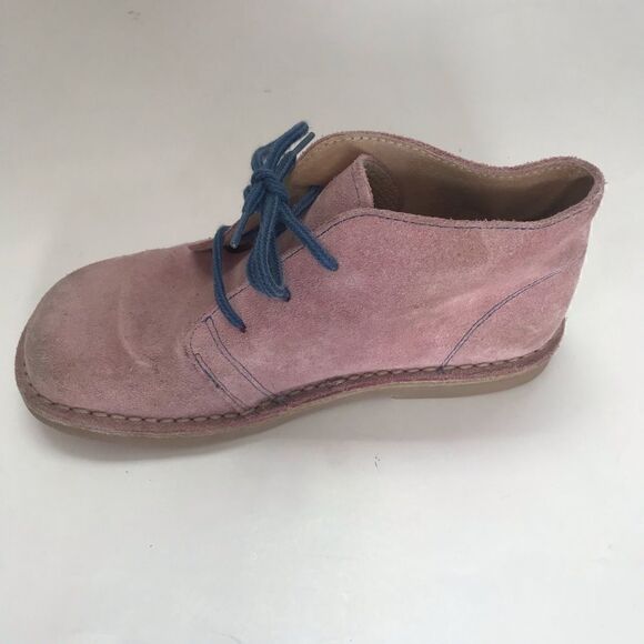 Mini Boden pink suede leather lace up boots - Picture 8 of 10